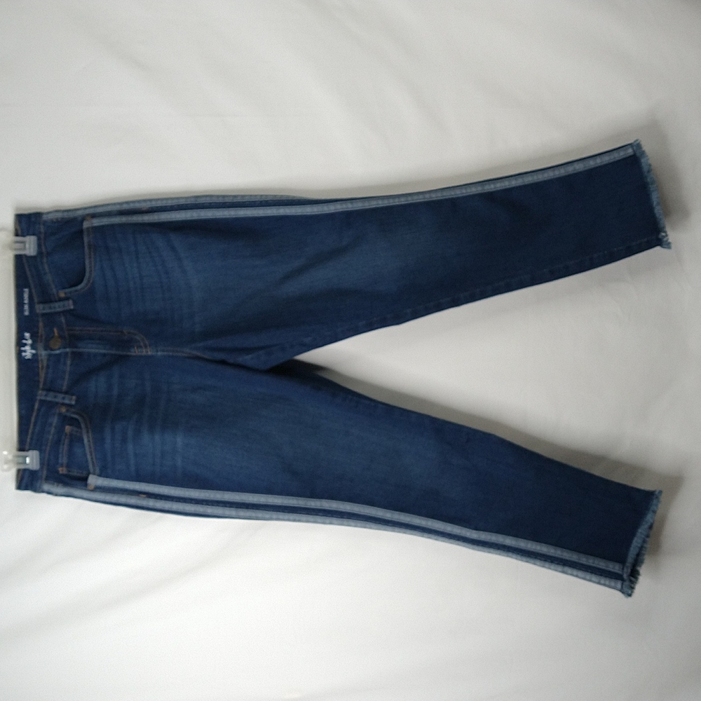 Women Blue Slim Ankle Jeans Regular Size: 10